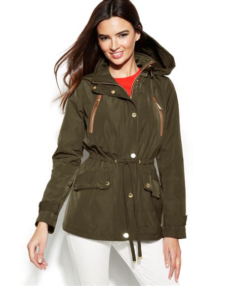 michael kors green long coat|Michael Kors coat sale.